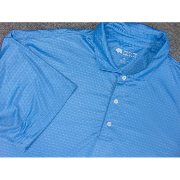 Onward Reserve Polo Shirt Mens XL Blue Performance Stretch Golf Casual - Picture 1 of 8